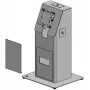 Ergonomic Solutions Mini Kiosk lattalevyllä pöytäasennukseen - musta