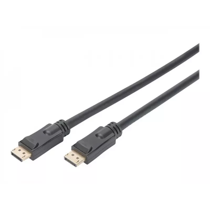 DIGITUS DisplayPort-kaapeli vahvistimella 4K 60Hz UHD DP/DP uros/uros musta 20m
