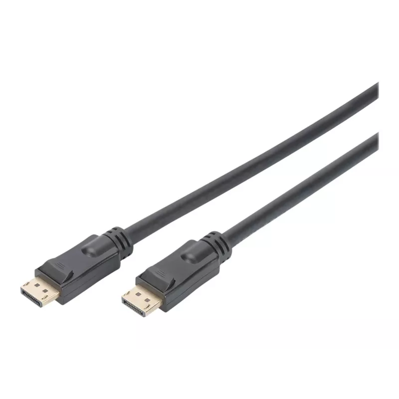 DIGITUS DisplayPort-kaapeli vahvistimella 4K 60Hz UHD DP/DP uros/uros musta 20m