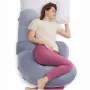 MOMCOZY PP006 F-muotoinen raskaustyyny Air Layer harmaa
