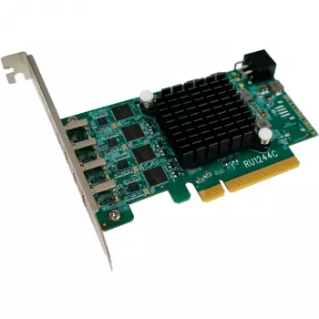 HighPoint RocketU 1244C USB 3.2 Gen 2x2 PCIe 3.0 x4 -isäntäsovitinkortti 4 USB-C-liitännällä