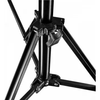Walimex Pro GN-806 215cm valostatiivi - kokoontaitettava kompakti alumiininen valostatiivi, korkeus 57-215 cm, kuormitettavuus 5kg, valokuvastudioon, mobiilivideoon, salamalle, softboxille ja rengasvalolle, mukana laukku + sovitin, musta (1021424)