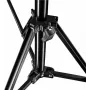Walimex Pro GN-806 215cm valaisinjalusta - taitettava kompakti alumiinivalaisinjalusta, korkeus 57-215 cm, kantavuus 5 kg, valokuvausstudioon, mobiilivideoon, salamaan, softboxiin, rengasvaloon, laukku + adapteri, musta (1021424)