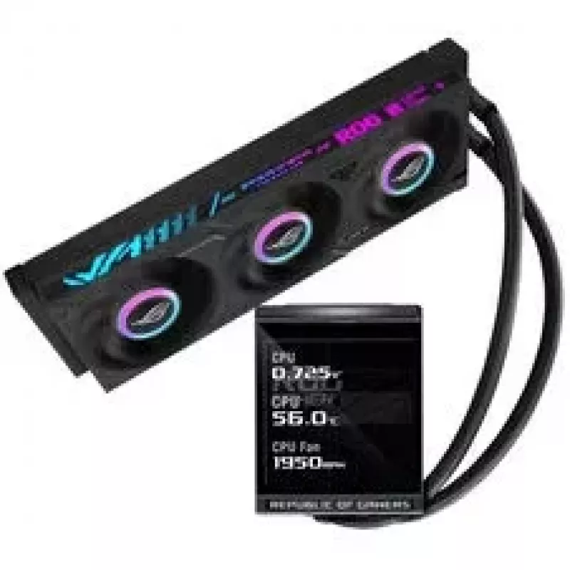 ASUS ROG Strix LC IV 360 ARGB LCD -all-in-one-nestemäinen CPU-jäähdytin, 360 mm, musta