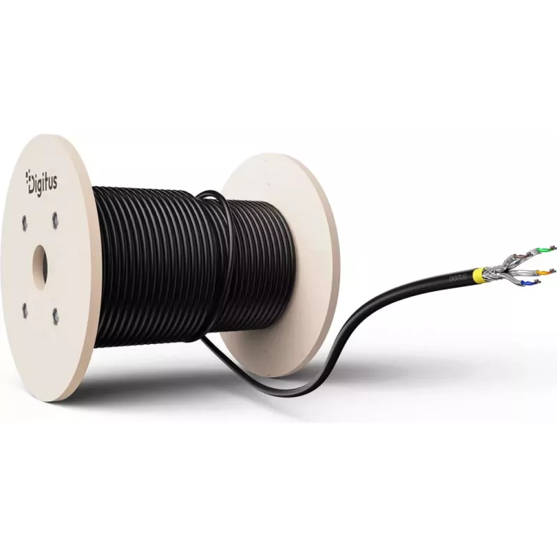 DIGITUS CAT 7A S/FTP datakaapeli – maakaapeli, 50 m rulla, simplex, PE