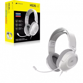 Corsair HS35 v3 langallinen pelikuulokemikrofoni valkoinen