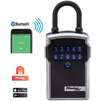 Master Lock 5440EURD älykäs riippulukko Bluetooth avaimeton suunnattu näppäimistö musta metalli booriseos sanka