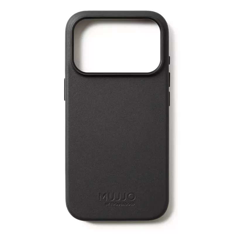 Mujjo Leather Case for iPhone 17 Pro MagSafe-yhteensopiva (musta)