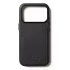 Mujjo Wallet Leather Case iPhone 17 Pro MagSafe-yhteensopiva (musta)