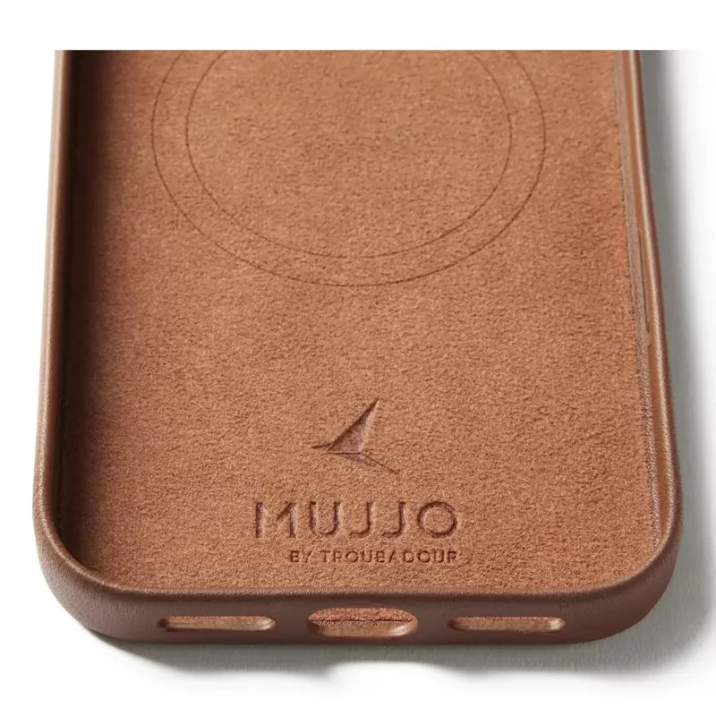 Mujjo nahkakotelo iPhone 17 Pro Max MagSafe-yhteensopiva (Tan)