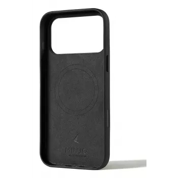 Mujjo Wallet Leather Case iPhone 17 Pro Max MagSafe-yhteensopiva (musta)