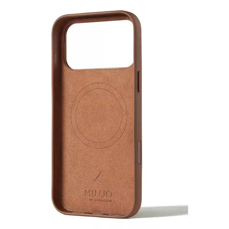 Mujjo Wallet Leather Case iPhone 17 Pro Max, MagSafe-yhteensopiva, Tan