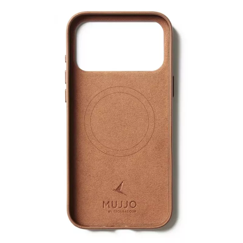 Mujjo Wallet Leather Case iPhone 17 Pro Max, MagSafe-yhteensopiva, Tan