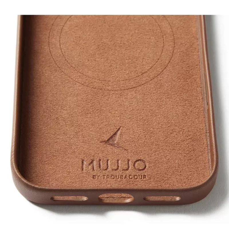 Mujjo Wallet Leather Case iPhone 17 Pro Max, MagSafe-yhteensopiva, Tan