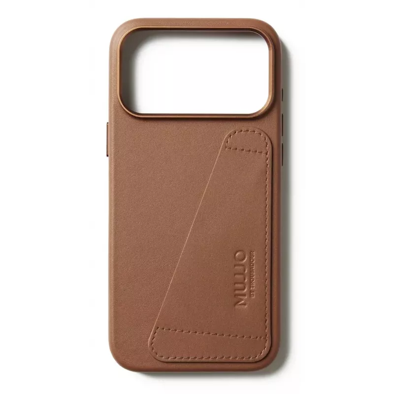 Mujjo Wallet Leather Case iPhone 17 Pro Max, MagSafe-yhteensopiva, Tan