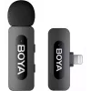 BOYA BY-V1 V2.0 erittäin kompakti 2,4GHz langaton mikrofoni Lightning-laitteille - 1TX+1RX