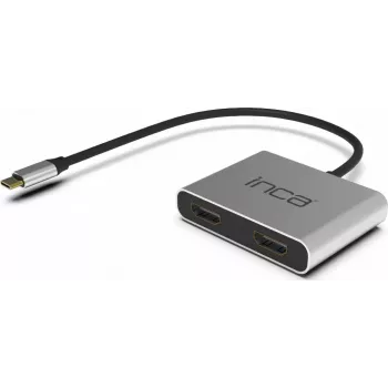 INCA ITPC-4 USB-C - 2x HDMI adapteri 4K30Hz USB-A USB-C PD 100W
