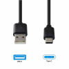Emporia DATA-TC-GNG-B USB-A - USB-C kaapeli 1 m musta