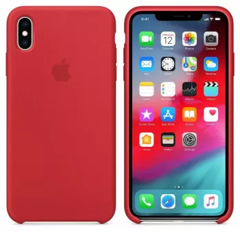 Apple (PRODUCT)RED silikonikuori iPhone XS Max -puhelimelle