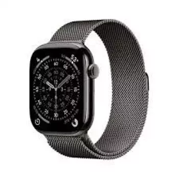 Apple Watch Series 11 GPS + Cellular 46mm Slate Titanium -kotelo Slate Milanese Loop -rannekkeella - S/M