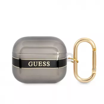 Guess GUA3HHTSK AirPods 3 -kotelo, musta, Strap Collection