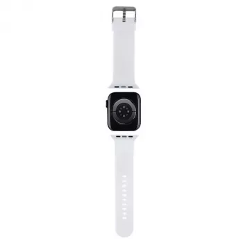 Karl Lagerfeld 3D Rubber Karl Head Apple Watch -ranneke 38/40/41mm valkoinen