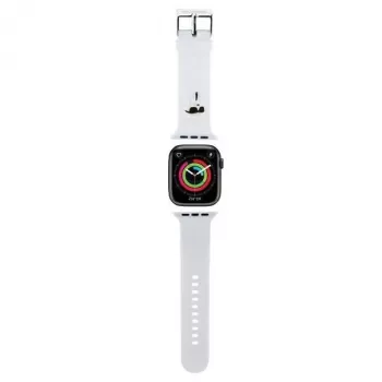 Karl Lagerfeld 3D Rubber Karl Head Apple Watch -ranneke 38/40/41mm valkoinen