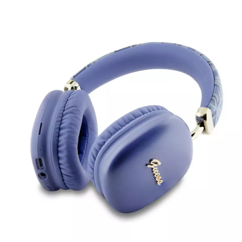 Guess Gcube Metallic Script Logo on-ear Bluetooth -kuulokkeet - violetti