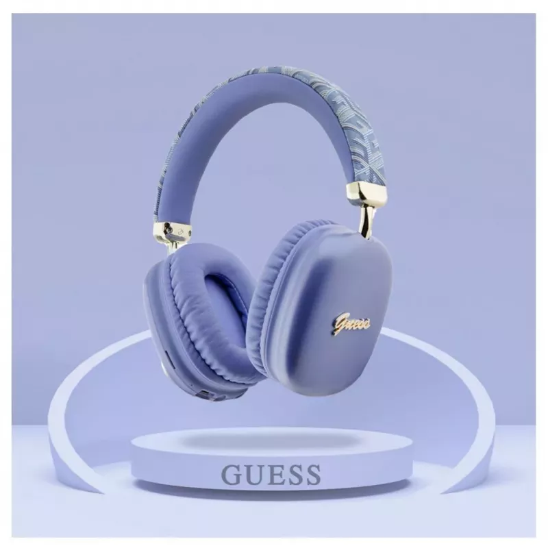 Guess Gcube Metallic Script Logo on-ear Bluetooth -kuulokkeet - violetti