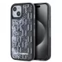 KARL LAGERFELD Liquid Glitter Monogram Gradient -kotelo iPhone 15, musta