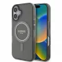 Guess GUHMP16SHFGEREK iPhone 16 6,1 inch Hardcase IML Glitter Circle MagSafe musta