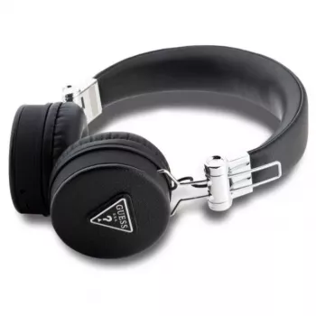 Guess Grained Classic Round Shape langattomat Bluetooth over-ear -kuulokkeet ENC:llä (musta)