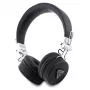 Guess Grained Classic Round Shape langattomat Bluetooth over-ear -kuulokkeet ENC:llä (musta)