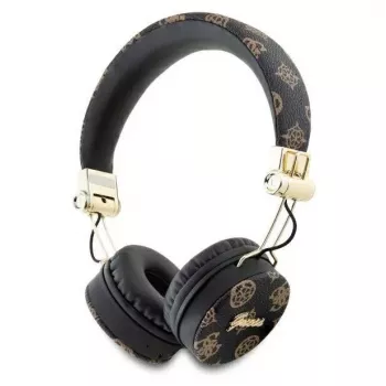 Guess Peony Script pyöreät langattomat over-ear -kuulokkeet Bluetooth 5.3:lla ja ENC:llä (musta)