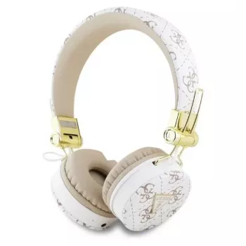 Guess 4G Triangle Round Shape - langattomat on-ear Bluetooth -kuulokkeet ENC:llä (valkoinen)