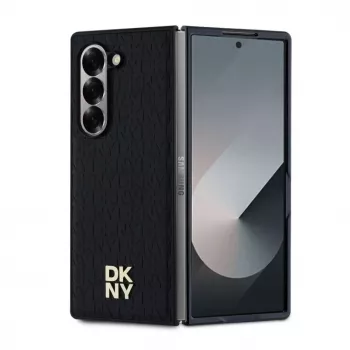 DKNY DKHMZFD6PSHRPSK toistuva kuvio Stack Logo -kotelo Samsung Galaxy Z Fold6 -puhelimelle - musta