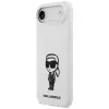 KARL LAGERFELD Silicone Case Karl Sketch & Logo MagSafe iPhone Air, valkoinen