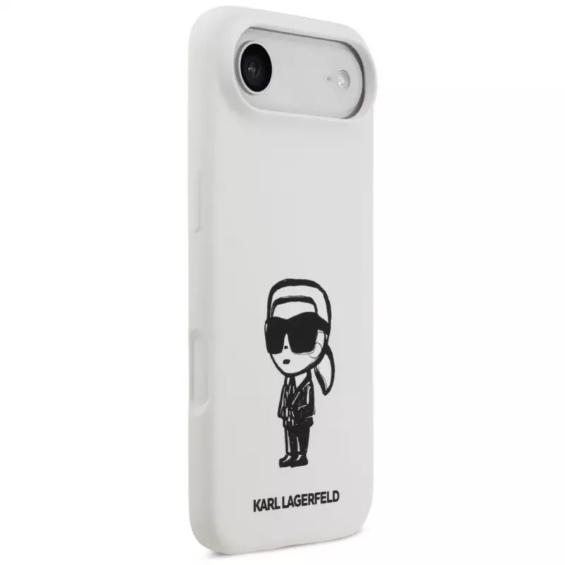 KARL LAGERFELD Silicone Case Karl Sketch & Logo MagSafe iPhone Air, valkoinen