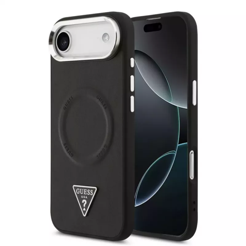 Guess Triangle Logo MagSafe -suojakotelo iPhone Air - musta