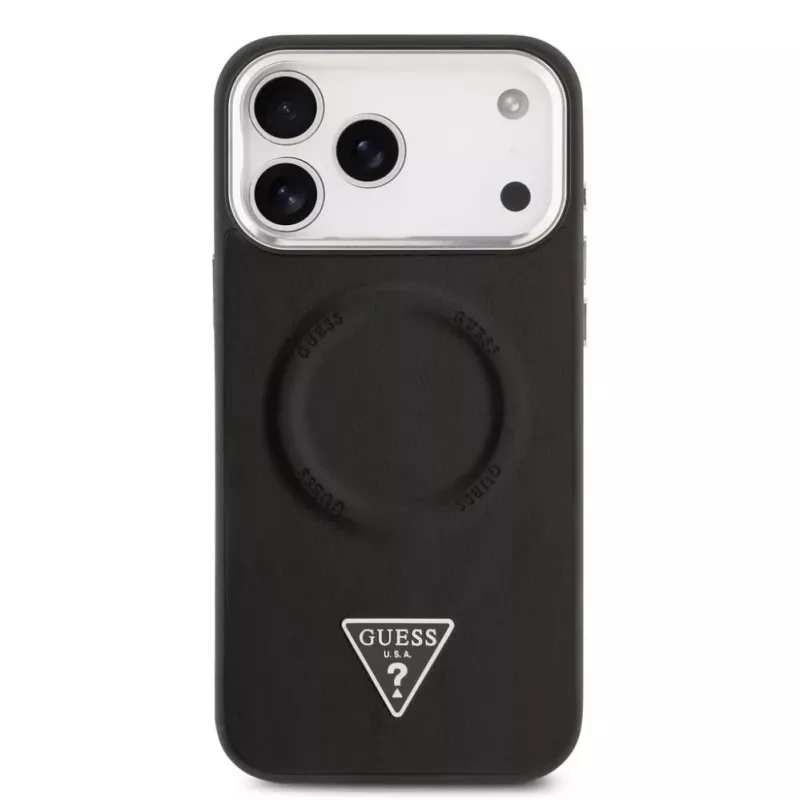 Guess Triangle Logo MagSafe -suojakotelo iPhone 17 Pro Max (musta)