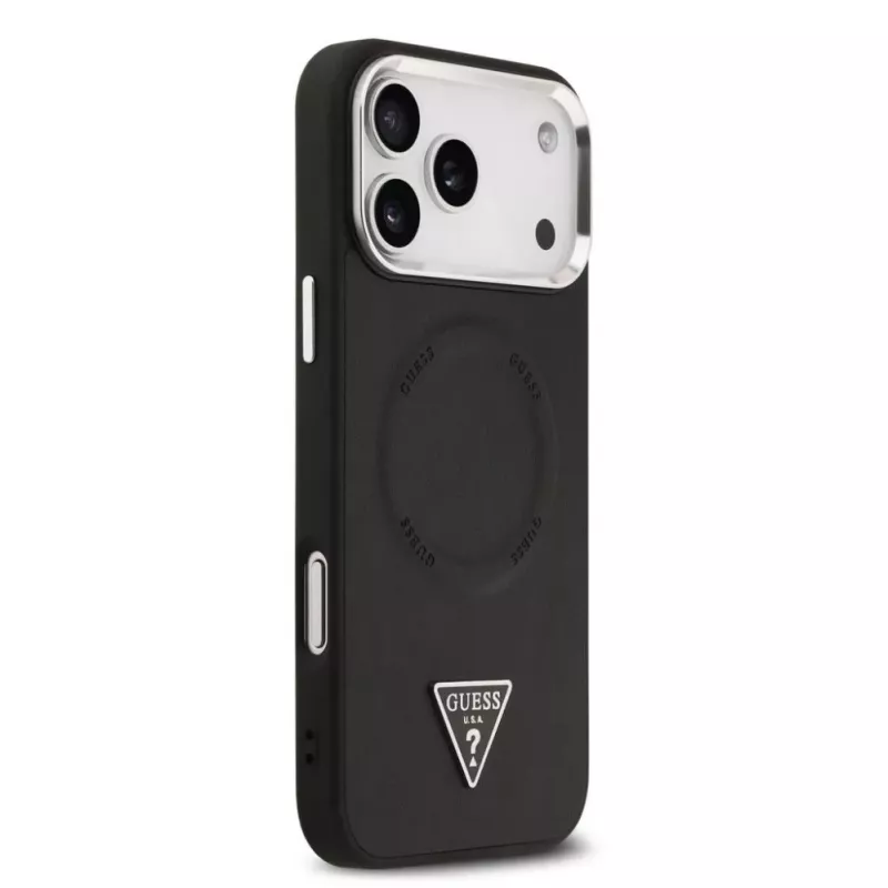 Guess Triangle Logo MagSafe -suojakotelo iPhone 17 Pro Max (musta)