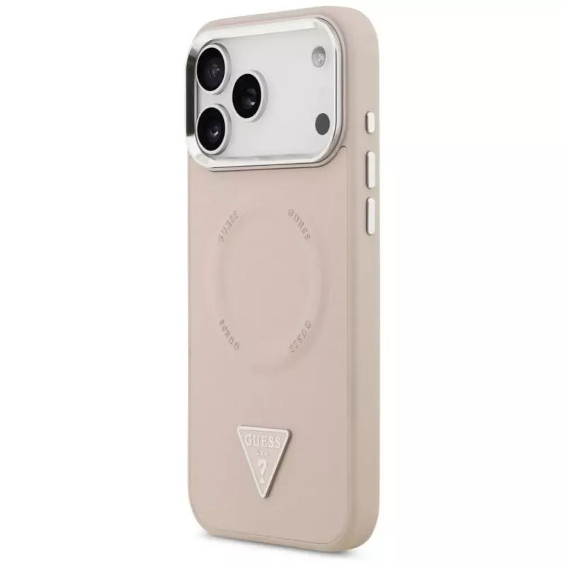 Guess Triangle Logo MagSafe -suojakotelo iPhone 17 Pro (pinkki)
