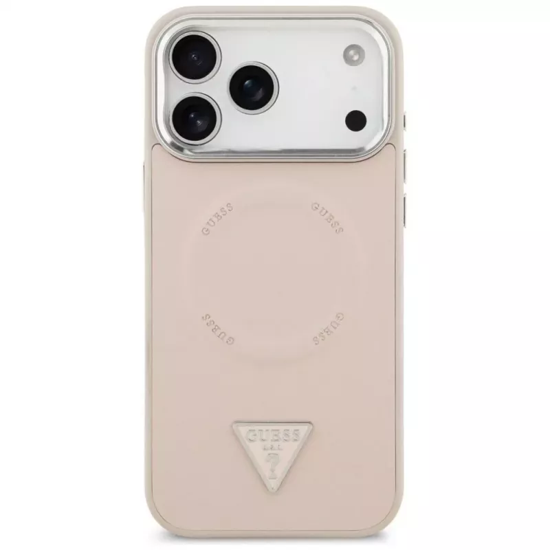 Guess Triangle Logo MagSafe -suojakotelo iPhone 17 Pro (pinkki)