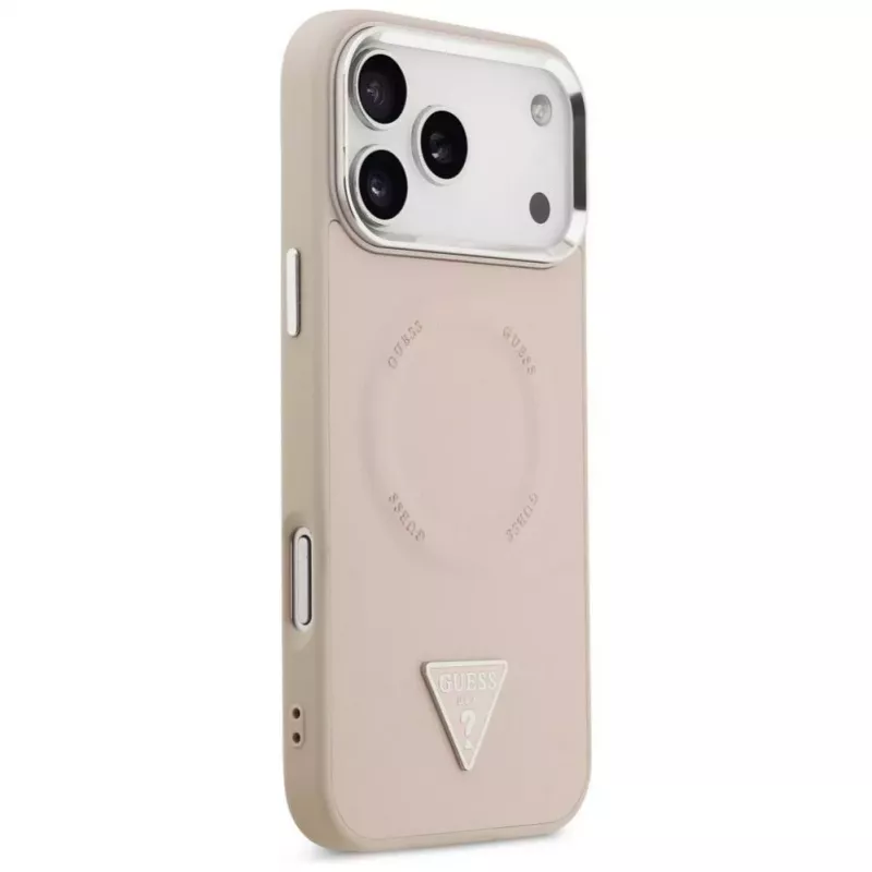 Guess Triangle Logo MagSafe -suojakotelo iPhone 17 Pro (pinkki)