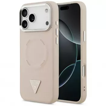 Guess Triangle Logo MagSafe -suojakotelo iPhone 17 Pro (pinkki)