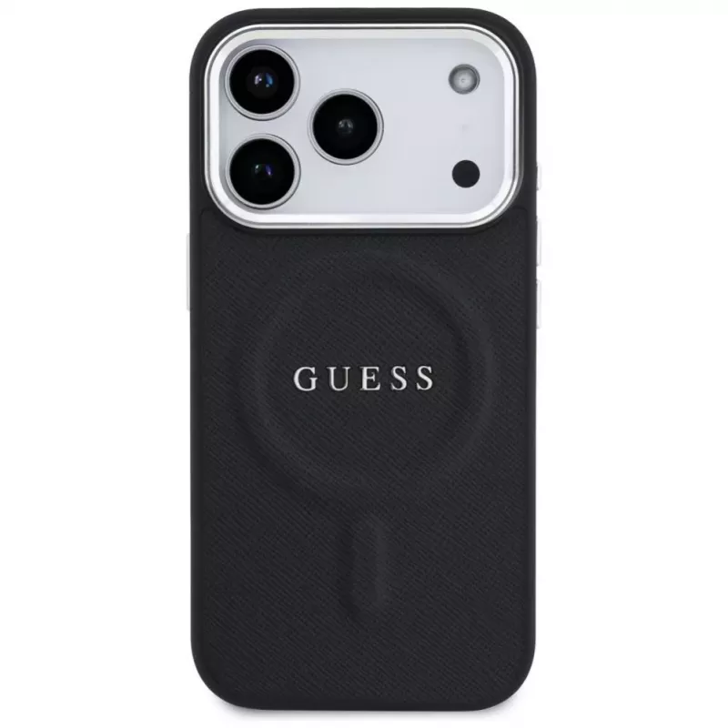 Guess Classic Logo MagSafe-suojakuori iPhone 17 Pro -puhelimelle musta