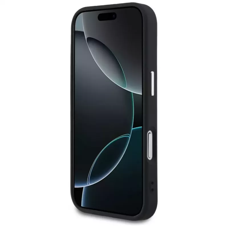 Guess Classic Logo MagSafe-suojakuori iPhone 17 Pro -puhelimelle musta