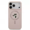 KARL LAGERFELD silikoninen Karl & Choupette Ring MagSafe -kotelo Apple iPhone 17 Pro Maxille, pinkki