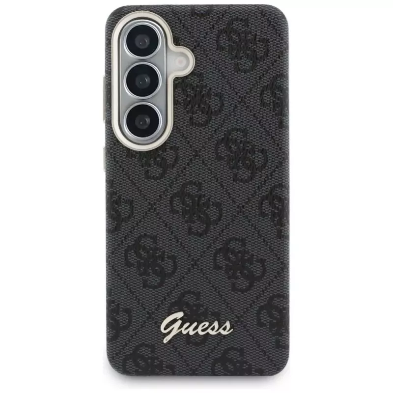 Guess 4G Script MagSafe -suojakotelo Samsung Galaxy S26:lle, musta