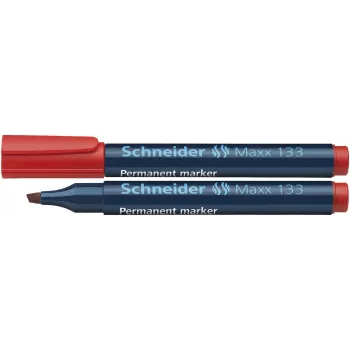Schneider Pen Maxx 133 pysyvä tussi - punainen - talttakärki - 1-4 mm viivanleveys